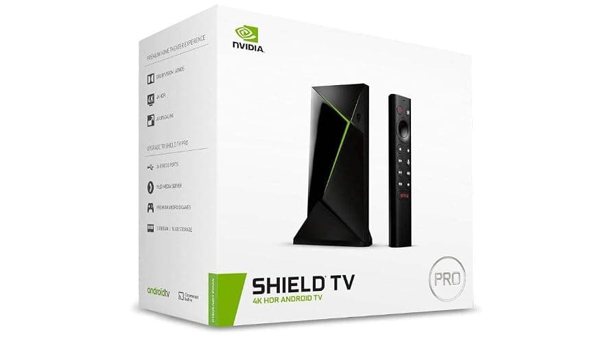 NVIDIA SHIELD Android TV Pro Streaming Media Player; 4K HDR movies, live sports, Dolby Vision-Atmos, AI-enhanced upscaling, GeForce NOW cloud gaming, Google Assistant Built-In, Works with Alexa - Image 1