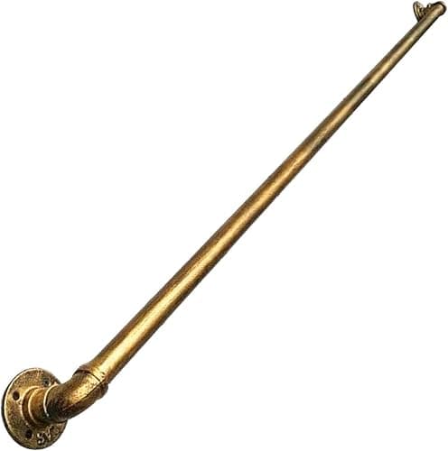 LQSYBHD Main Courante Vintage pour Escaliers, Garde-Corps en Fer Forgé en Laiton Antique ,Kit Complet de Tige de Support de Main Courante de Couloir,Rampe D'escalier de Conception d(Size:4ft/1200mm) - Image 1