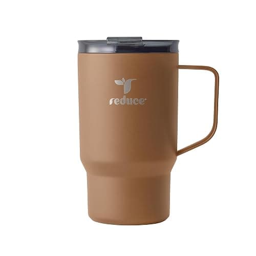 REDUCE Hot1 18 oz Hot1 Stainless Steel Insulated Mug with Temperature Adjusting Lid - Dual-Wall Vacuum, Cupholder Friendly - Keeps Drinks Hot for 6 Hours - Ideal for Coffee, Tea & Other - Java - Image 1