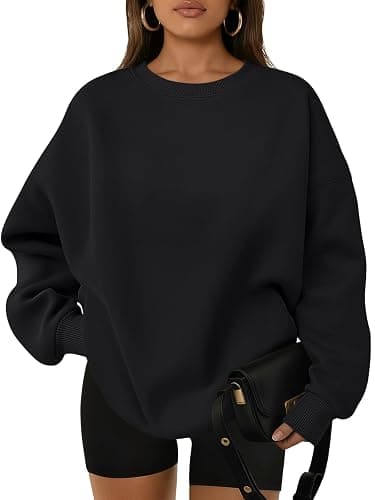 WYNNQUE Oversized Sweatshirts For Women Crewneck Fleece Pullover Comfy Hoodies Fall Outfits Fashion 2025 Winter Clothes - Image 1