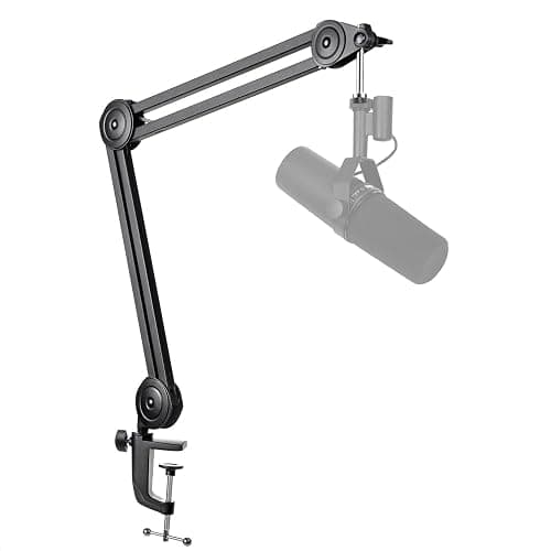 FIFINE Microphone Arm Stand-Heavy Duty Boom Arm, Suspension Scissor Adjustable Mic Stand with Desk Mount, C-calmp, 5/8" Screw, Cable Ties, for Recording Gaming Streaming Podcasting-BM63 - Image 1