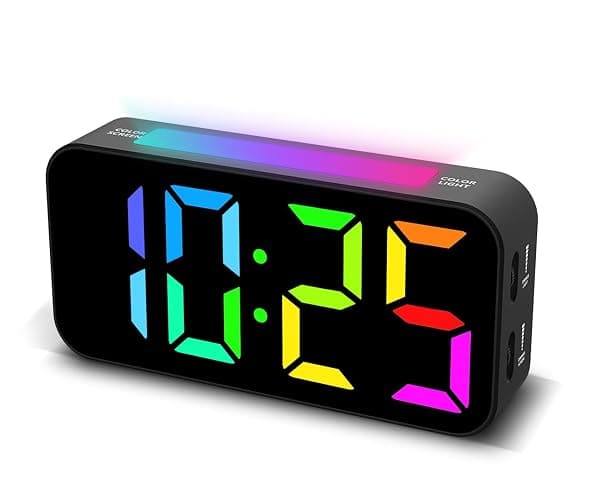 Topski Loud Alarm Clocks for Bedrooms Heavy Sleepers, Plug-in Digital Bedside Clock with Night Light, Large Display, Dual Alarm, Snooze, Dimmable for Kids Teens Boys Girls - Image 1