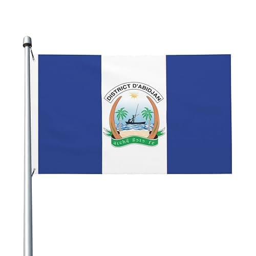 Flag Of Abidjan Flags 3x5 Polyester Outdoor Flag Family Party Flag School Welcome Banner 2 Brass Grommets On Both Sides Tear Resistant Flag - Image 1