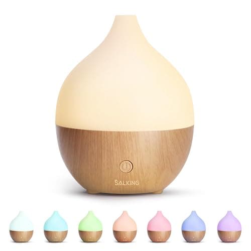 SALKING Essential Oil Diffuser for Home, 100ml Small Aromatherapy Diffuser | Ultrasonic Diffusers for Essential Oils, Warm White Lights, Cool Mist Humidifier with Auto Shut-Off, for Bedroom, Office - Image 1