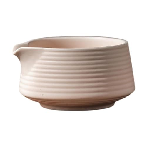 Yajuyi Japanese Matcha Bowl Handmade Matcha Ceremony Matcha Cup with Spout for Restaurant, Pink - Image 1