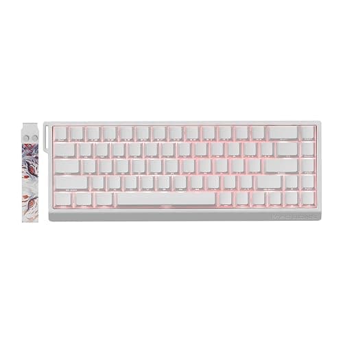 MADLIONS Keyboard Gaming Wired MAD 68 HE, Mechanical Keyboard with Adjustable Actuation, 8000 Hz Polling Rate, Rapid Trigger for Esports/PC Gaming (MAD68HE-RGB-White) - Image 1