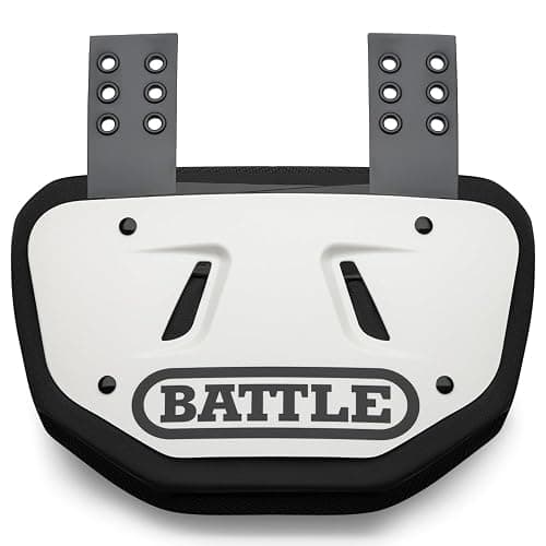 Battle Sports Chrome Football Back Plate – Hard Shell Lower Back Protector with Contoured Foam for High-Impact Protection for Adult and Youth - Image 1