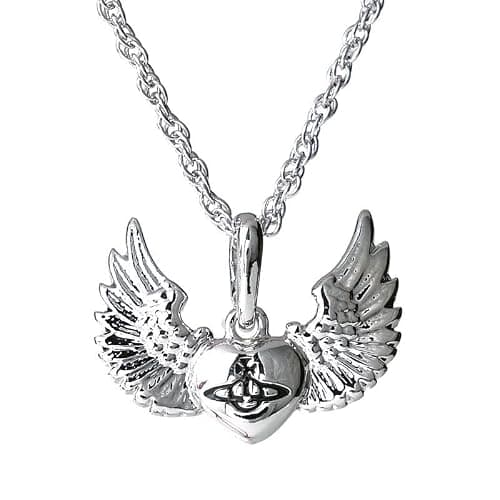 ZHAOZHAO Silver Saturn Necklace for Women - Love Heart Universe Planet Pendant, Single Layered, Punk Style - Image 1