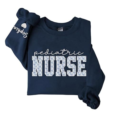 MY4LOVE Personalized Nurse Sweatshirt, Custom Registered Nurse Shirt, RN Shirt, Nursing Gift, Gifts for Healthcare Worker - Image 1
