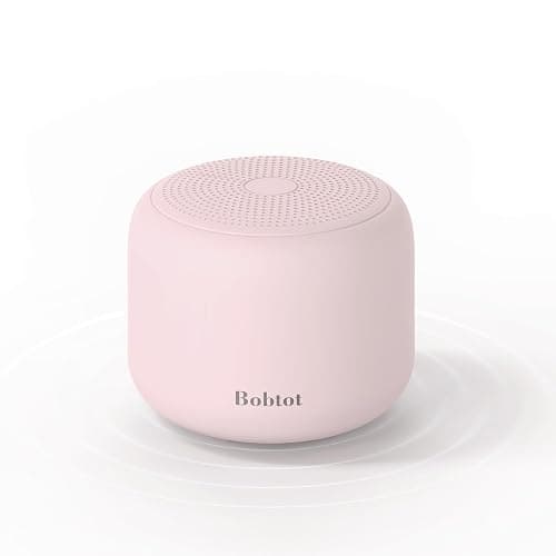 Bobtot Portable Bluetooth Speakers with Strap Easy to Carry, Wireless IPX5 Waterproof Mini Speaker with Loud Stereo Sound, 20 Hours Playtime, Rechargeable Battery, Built-in Microphone, Pink - Image 1