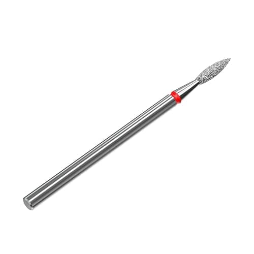 Staleks Pro Diamond Nail Drill Bit Flame Red Expert – 2.1mm Head Diameter, 8mm Working Part – Professional Nail Drill Bit – Diamond Coating – Precise Cuticle & Nail Care - Image 1