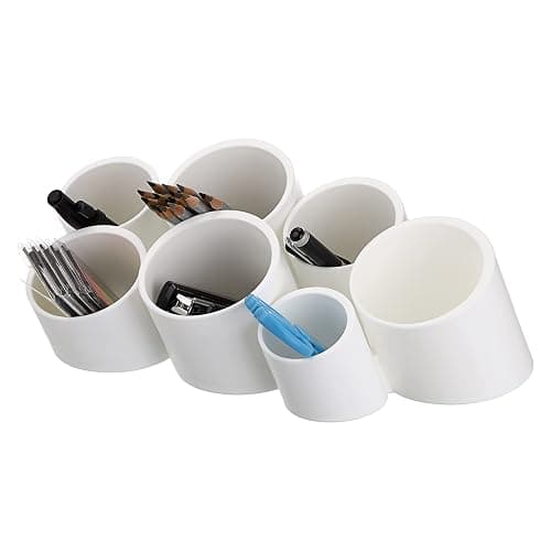 BTSKY Tilting Cylinder Creative Pen Holder, Pen Container, Brush Pot, Combination Desktop Storage Organizer Desk Decoration,Creative Cylinder Hanging Planter Holder Multifunctional Wall-Mounted - Image 1