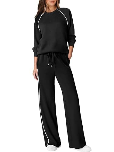 Sampeel Women 2 Piece Lounge Sets Sweatsuit Fall Outfits Matching Wide Leg pants Set Tracksuit Trendy Clothes - Image 1