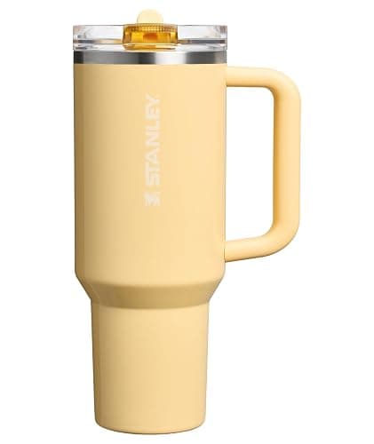 STANLEY Quencher ProTour Flip Straw Tumbler with Leakproof Lid | Built-In Straw & Handle | Cupholder Compatible for Travel | Insulated Stainless Steel Cup | BPA-Free - 40 Ounces - Oasis Butter Gloss - Image 1