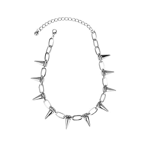 tenghong2021 Punk Spike Chokers Goth Necklaces Mens Chain Choker Collar Punk Streetwear Handmade Adjustable Vintage Rivet Jewelry for Women Girls Choker - Image 1
