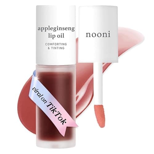 NOONI Korean Lip Oil - Appleginseng | Lip Stain, Long-Lasting, Moisturizing, Plumping, Revitalizing for Dry Lips, Waterproof, No Peel Off, Korean Lip Tint, Stocking Stuffers, Cute Things, 0.12 Fl Oz - Image 1