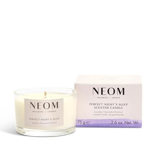 'NEOM- Perfect Night's Sleep Scented Candle, Travel Size | Lavender & Jasmine | Essential Oil Aromatherapy Candle | Scent to Sleep - Image 1
