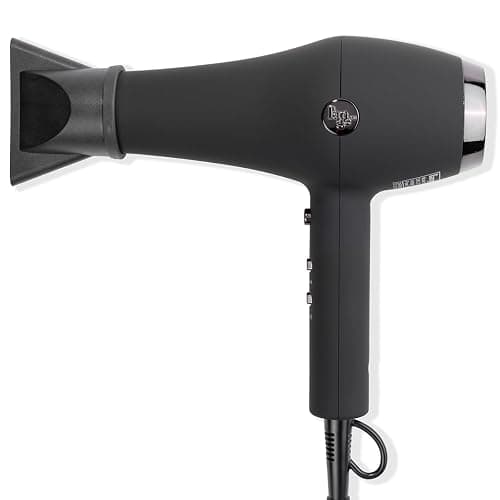 L'ANGE HAIR Soleil Professional Hair Dryer | 3 Heat Settings & 2 Airflow Settings | Cool Shot Locks-in Style | Professional Length Cord | Best Lightweight Hair for Smooth Blowouts (Black) - Image 1