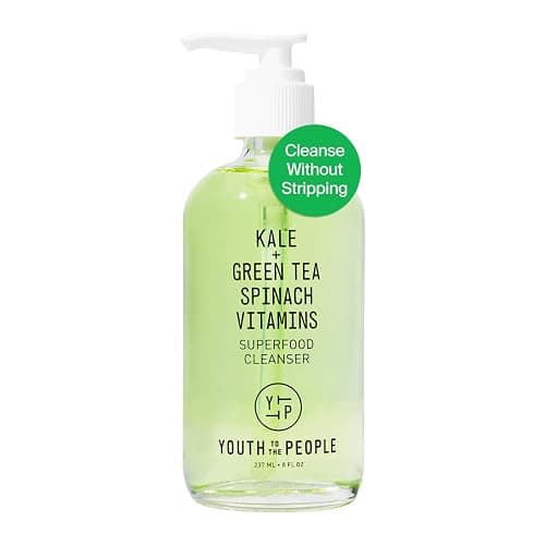 YTTP Superfood Gentle Face Cleanser - Daily Face Wash, Pore Minimizer + Makeup Remover - Lightweight & Hydrating Gel to Foaming Face Wash for Glowing Skin - Vegan Skin Care for Men & Women (8oz) - Image 1