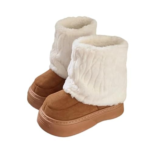 GBGRHM Women's Faux Fur Boot Snow Shoes Fuzzy and Plush Warm Winter Fluffy Kitten Y2k Aesthetic Cute Stuff - Image 1