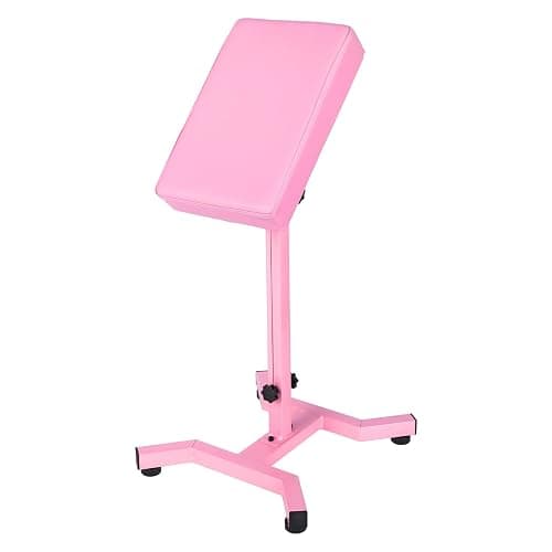 HUOXOU Pink Tattoo Arm Rest, Arm Rest Tattoo, Arm Rest for tattooing, Tattoo Arm Rest Stand, Tattoo Armrest, Four-corner base Stability Strongly, Adjustable Height, Thicken Soft Sponge Pad - Image 1