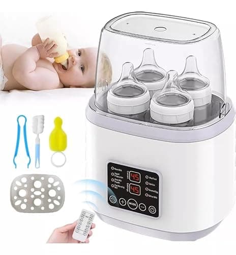 8-in-1 Baby Bottle Warmer, Remote Control, Fits Up to 4 Bottles, Electric Steam Sterilizer, Baby Food Heater, Milk Warmer, Fast Sterilizing and Heating for Bottles, Pacifiers, Pump Accessories - Image 1