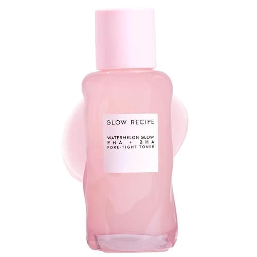 Glow Recipe PHA + BHA Face Toner, Korean Exfoliating Toner for Pores, Gentle Chemical Exfoliant + Hydrating Toner, Watermelon, Cactus Water + Glycerin (40ml) - Image 1
