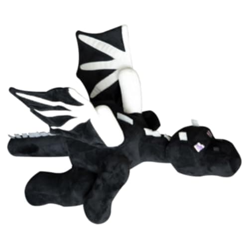 FUNUSE Black Dragon Plush Toys,11.8" Dragon Stuffed Animal Game Toys for Boys Girls,Birthday Thansgiving Gifts for Kids and Fans - Image 1