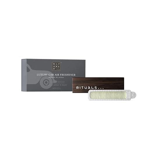 RITUALS Homme Collection - Car Air Freshener with Arabian Amber and Musk Scent - With Reusable Wooden Holder - 6g - Image 1