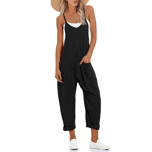 One Piece Jumpsuits for Women Casual Overalls Summer Rompers Trendy Jumpers Beach Vacation Outfits Travel Clothes - Image 1