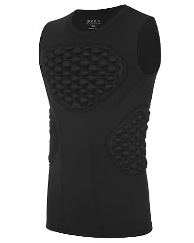 Poekuao Youth Football Baseball Padded Compression Shirt Boys Chest Protector Heart Sternum Rib Guard for Softball Lacrosse - Image 1