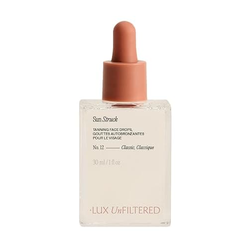 + Lux Unfiltered N°12 Sun Struck Bronzing Face Tanning Drops - Gradual Self Tanner - Natural Glow, Streak-Free, Fragrance Free - Hyaluronic Acid & Vitamin E - Vegan & Cruelty Free - Classic - Image 1