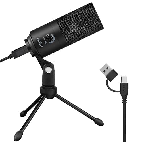 FIFINE K669B USB Microphone, Condenser Recording Mic for Vocals, Meeting | Metal Cardioid Laptop Mic for MAC OS, Windows, Voice Overs, Streaming, Online Meeting and YouTube Videos - Image 1