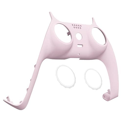 eXtremeRate Cherry Blossoms Pink Decorative Trim Shell Compatible with p s 5 Controller, DIY Replacement Clip Shell, Custom Plates Cover Compatible with p s 5 Controller with Accent Rings - Image 1