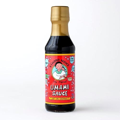 Kimono Mom UMAMI SAUCE, All purpose sauce, Authentic Japanese food, Plant-base, Vegan, Gluten-free, Non alcoholic, No added MSG, Umami seasoning, Made in USA, MOE Kimono Mom, SUTAN, 10oz(296ml) - Image 1