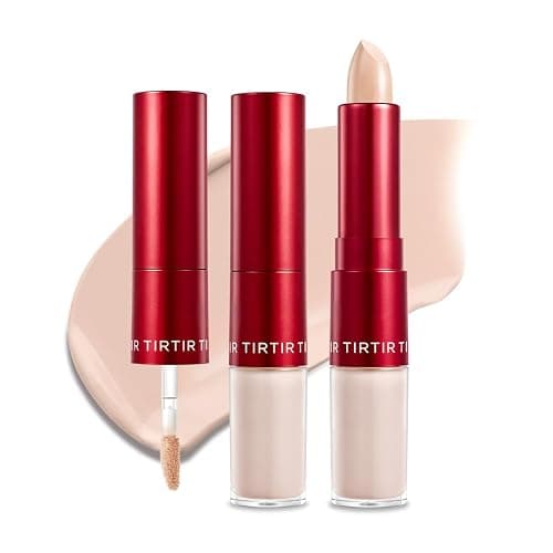 TIRTIR Glide&Hide Blurring Concealer - Creamy texture, Conceals dark circles and wrinkles, Dual formula (liquid tip & balm stick), Long-lasting wear, Korean Makeup, #2C, 0.28 Oz - Image 1