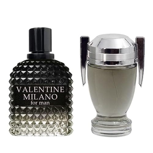 Lomitin Valentine Milano for Men (EDP) & Cup Cologne For Men (EDT), Fragrance for Men, 3.4 Fl Oz Each (Pack of 2) - Cup - Image 1