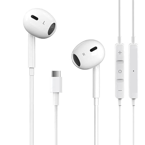 USB C Headphones for iPhone 17/16/15 Pro Max Plus Type C Earphones with Microphone & Remote Noise Cancelling Earbuds for iPhone 17/16/15 Pro, iPad, Galaxy S23/S22/S21/S20/Ultra Note 10/20 - Image 1