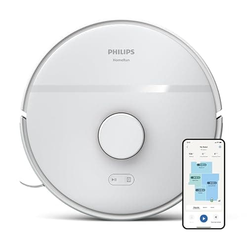 Philips HomeRun 2000 series: 2-in-1 Robot vacuum and mop with 2700 Pa suction & 130 min runtime, laser navigation, carpet boost, app-controlled, White (XU2000/20) - Without Station - 2700 Pa suction - Image 1