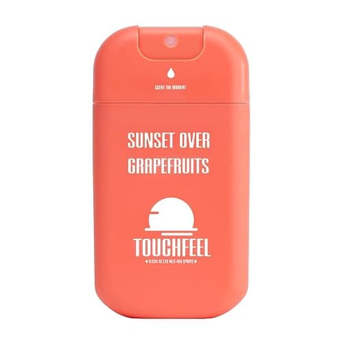 TOUCHFEEL Power Mist Hand Sanitizer Spray, Scented Hydrating Hand Sanitizers Travel Size Refillable, Pocket Portable 1-Pack (Sunset over Grapefruits) 0.93Fl Oz 460-Sprays Each - Citrus Fragrance - Image 1