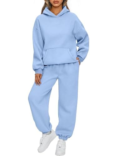 AUTOMET Womens 2 Piece Outfits Lounge Hoodie Sweatsuit Sets Plus Size Fall Fashion Clothes Airport Travel Pants Tracksuits - Image 1