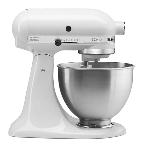 KitchenAid Classic Series 4.5-Quart Tilt-Head Stand Mixer, White, K45SSWH - White - Stand Mixer - Image 1