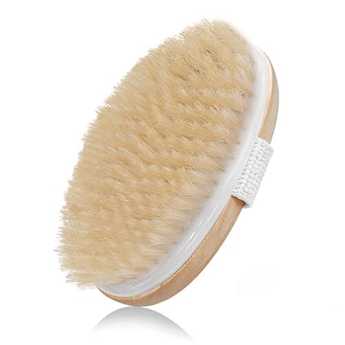 URAQT Brosse à sec pour le Corps, Brosse Exfoliante Physique | Brosse De Bain à Poils Naturels Pour Une Peau Impeccable,Un Drainage Lymphatique - Image 1