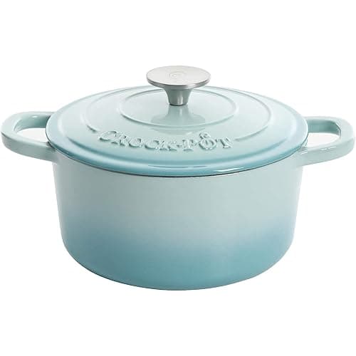 Crock-Pot Artisan Round Enameled Cast Iron Dutch Oven, 7-Quart, Blush Pink - Image 1