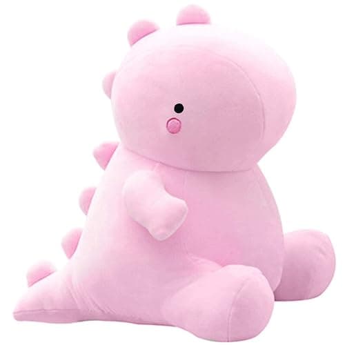 VHYHCY Cute Dinosaur Plush Toys, Fat Dinosaur Stuffed Animals Dolls, Soft Plush Dino Plushie, Birthday Gifts for Kids Girls Boys Pink 12 inch - Image 1