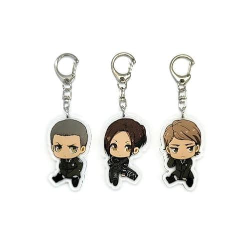 EBTY DREAMS Inc. - Set of 3 AoT Attack Titan Shingeki no Kyojin Acrylic Keychain Sasha Blouse, Jean Kirstein, Connie Springer v5 - Image 1
