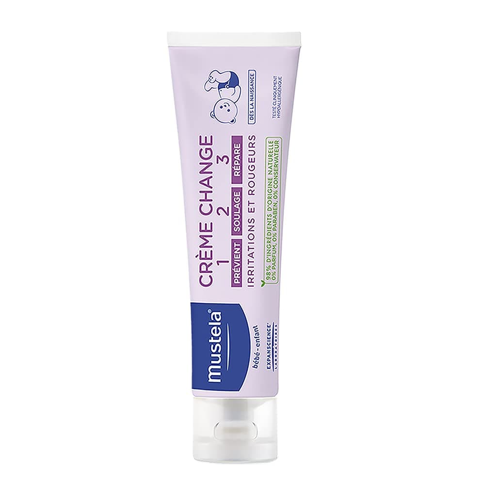 Mustela Creme Preventivo De Assaduras Vitaminado 123 100Gr - Pomada Antiassaduras Para Bebês Com Tripla Ação E 98% De Ingredientes De Origem Natural - Bebê E Criança - Image 1