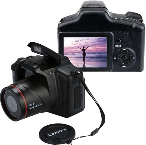eDealz Digital Camera for Photography, 16MP 2.4 Inch LCD Screen 16X Digital Zoom 720P Point and S-Hoot Cameras Digital Camera Small Camera for Teens Students Boys Girls Seniors (Black) - Image 1