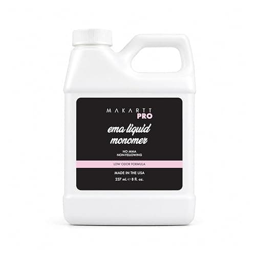 MakarttPro Low Odor Monomer, MMA-Free Acrylic Liquid, Made in USA, 8 fl oz | Non-Yellowing Professional Grade Formula, Beginner-Friendly Acrylic Nail Supply for Nail Technicians - Image 1