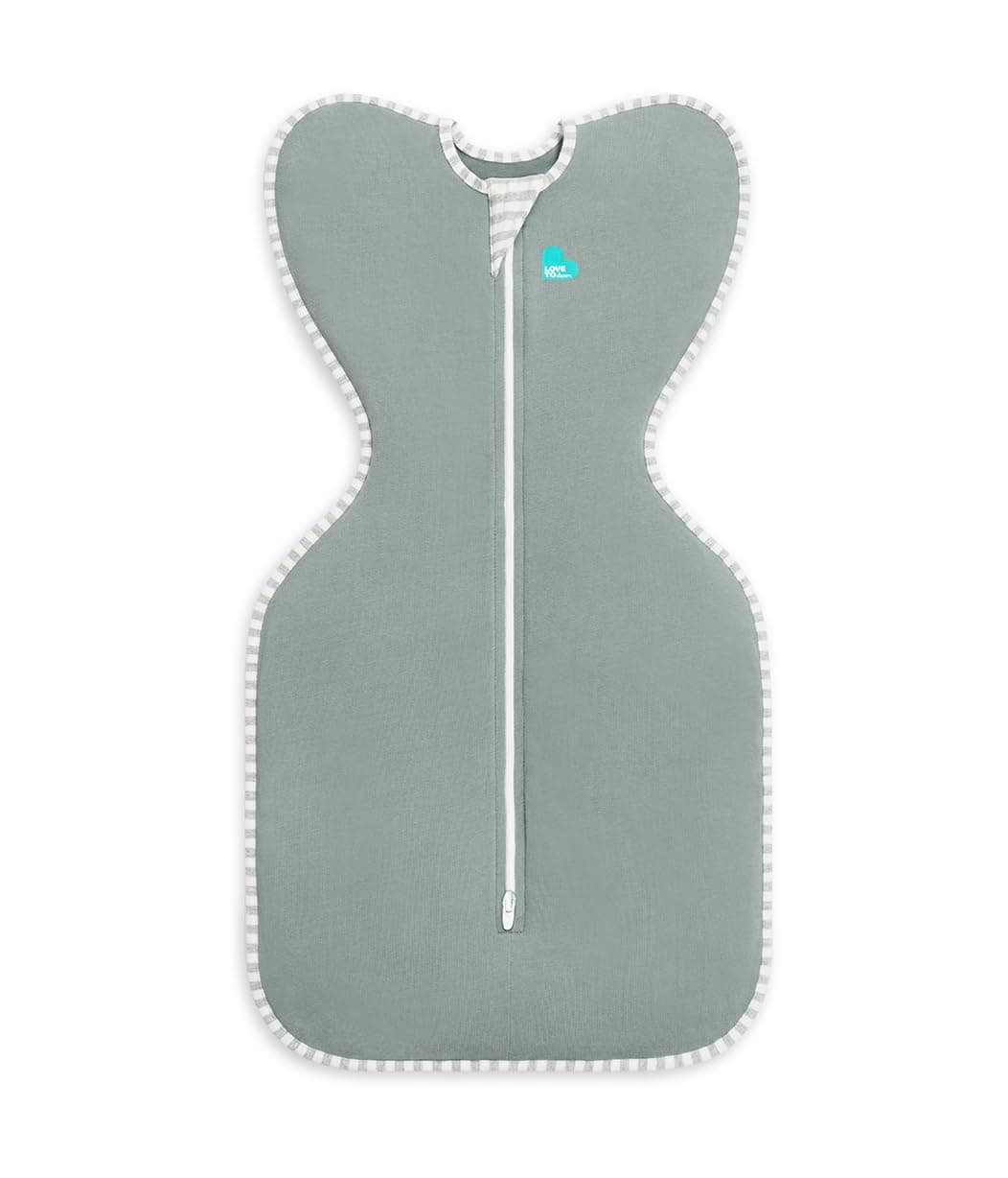 Love to Dream Swaddle UP 1.0 TOG, Baby Sleep Sack, Self-Soothing Swaddles for Newborns, Improves Sleep, Snug Fit Helps Calm Startle Reflex, New Born Essentials for Baby, 5-8.5 lbs, Deep Olive - Newborn (2.2-3.8kg) - Dusty Olive - Image 1